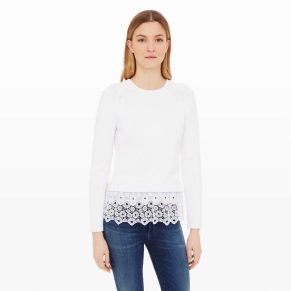 Genara Lace-Hem Sweater